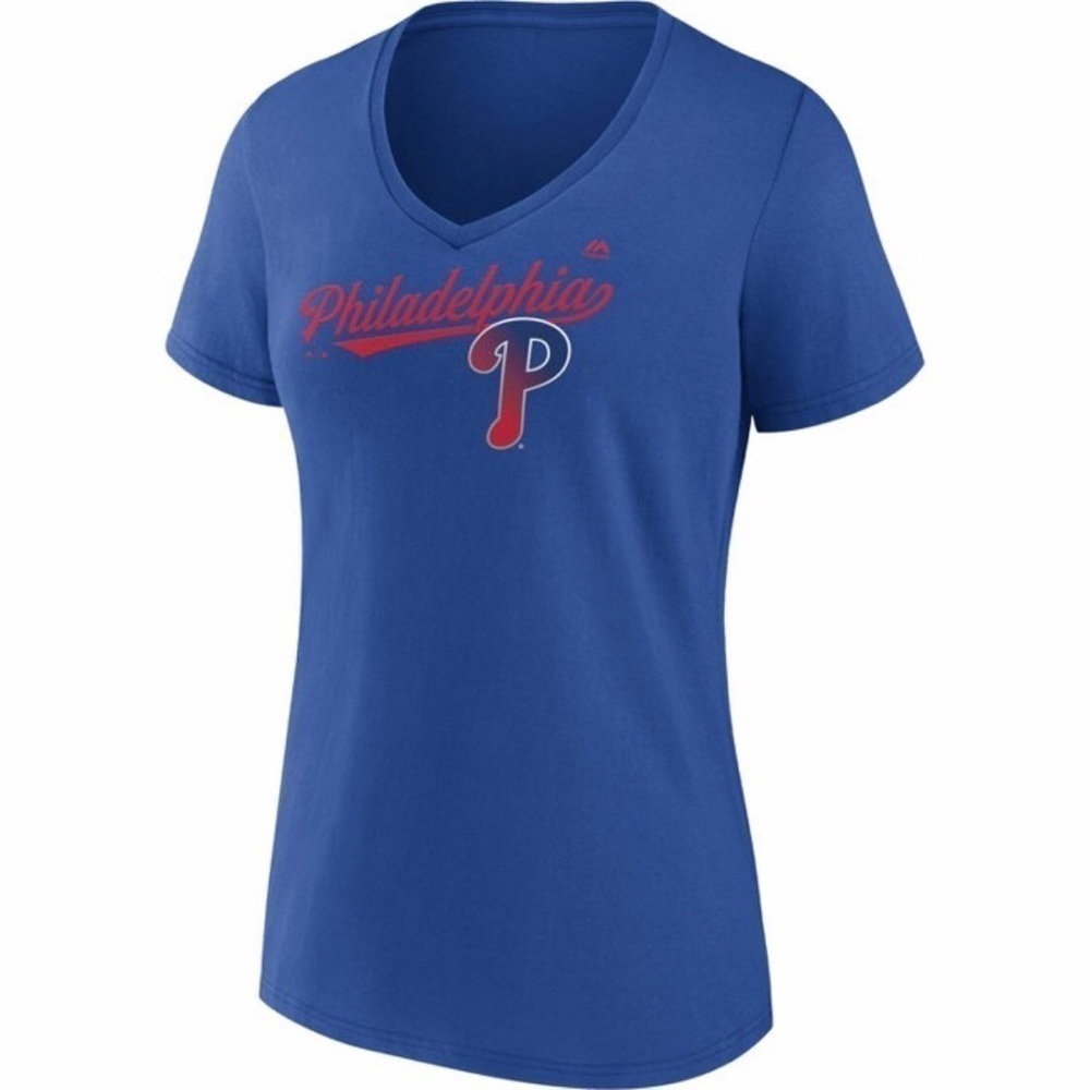 Philadelphia Phillies v neck tshirt new medium